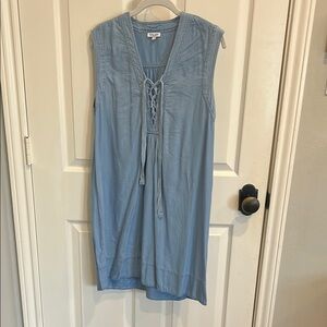 Splendid Denim Blue Lace-Up Top